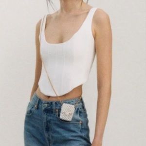 H&M x brock collection corset top size XS